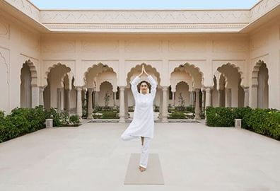 Private Yoga Session Experience at Best Luxury Resort The Oberoi Sukhvilas Spa Resort Chandigarh